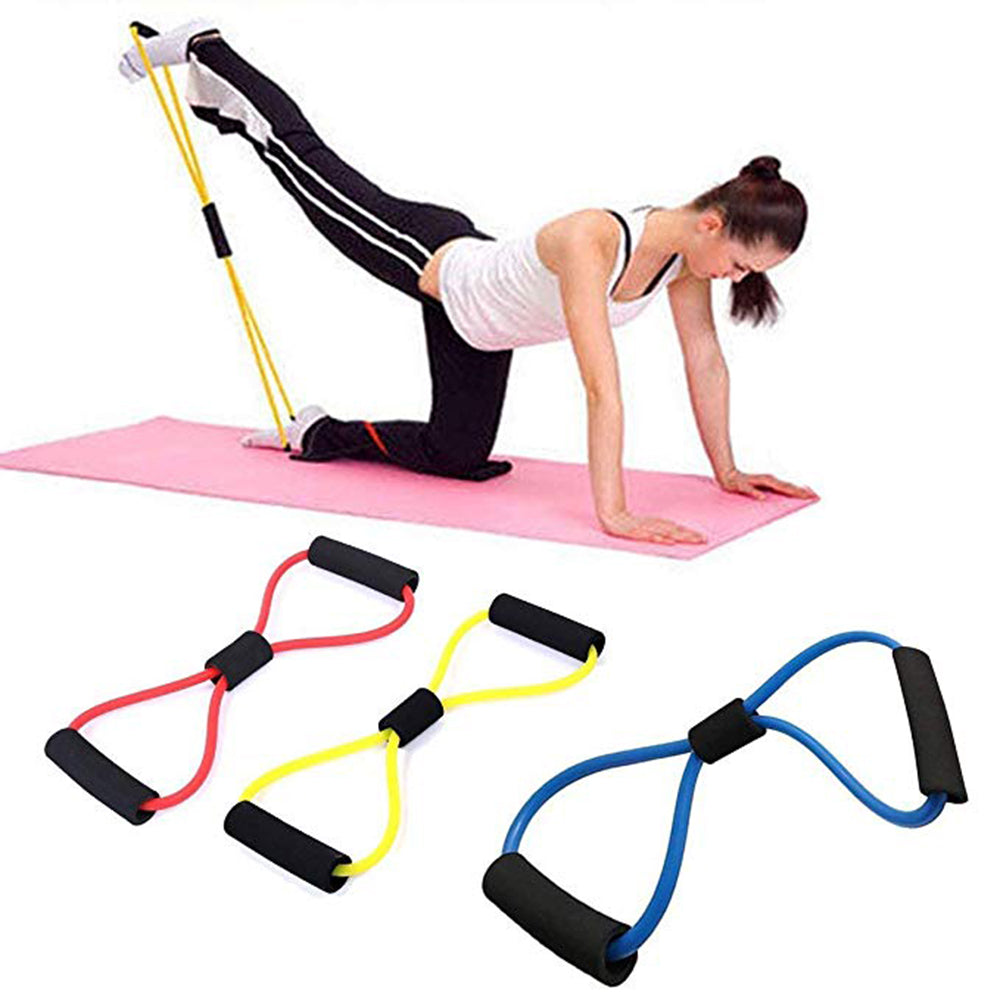 8-shaped Yoga Resistance Bands Elastic Band Sports Exercise Puller