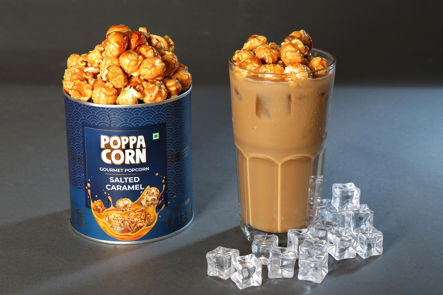 Gourmet Salted Caramel popcorn , Tin-130g