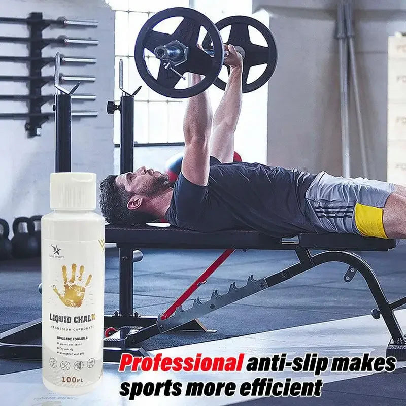 NEW 50/100/200ml Liquid Chalk Sports Magnesium Powder Fitness Weight Lifting Anti Slip Cream