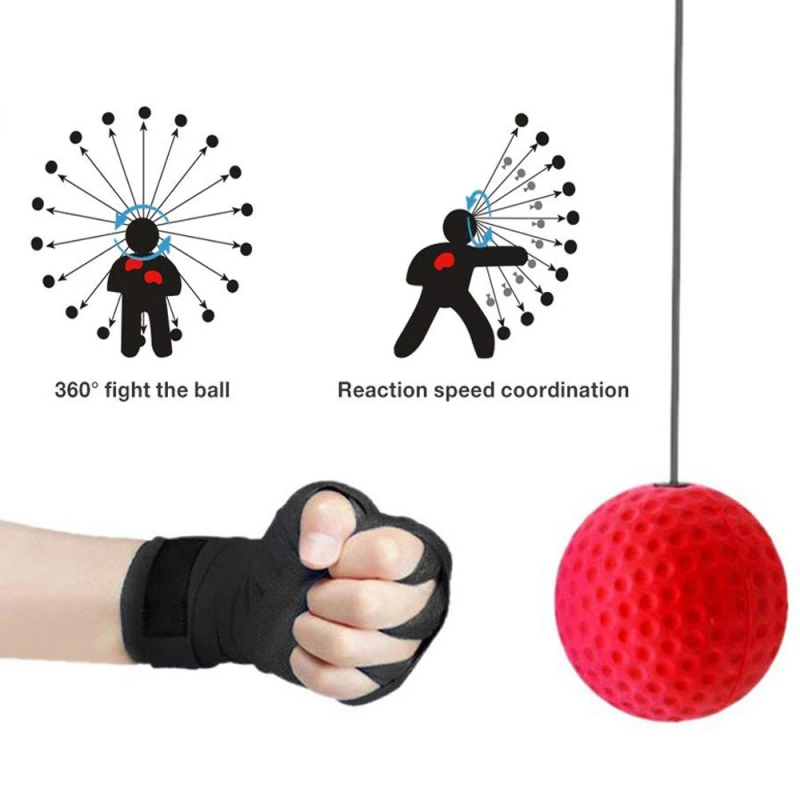 Muay Thai Boxing Speed Ball With Head Band For Sanda Boxing Fighting Fast Speed Reaction Time