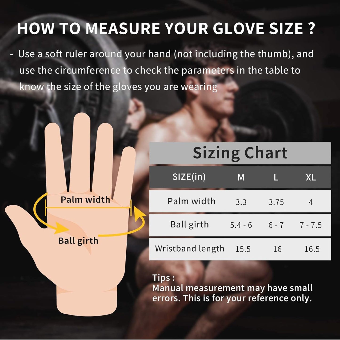 Body Building Weightlifting Gym Hand Wrist Palm Protector Gloves