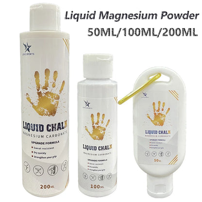 NEW 50/100/200ml Liquid Chalk Sports Magnesium Powder Fitness Weight Lifting Anti Slip Cream