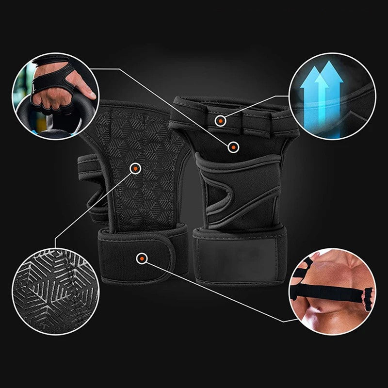 Body Building Weightlifting Gym Hand Wrist Palm Protector Gloves