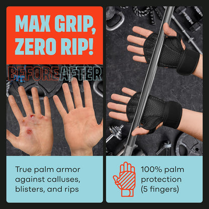 Body Building Weightlifting Gym Hand Wrist Palm Protector Gloves
