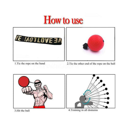Muay Thai Boxing Speed Ball With Head Band For Sanda Boxing Fighting Fast Speed Reaction Time