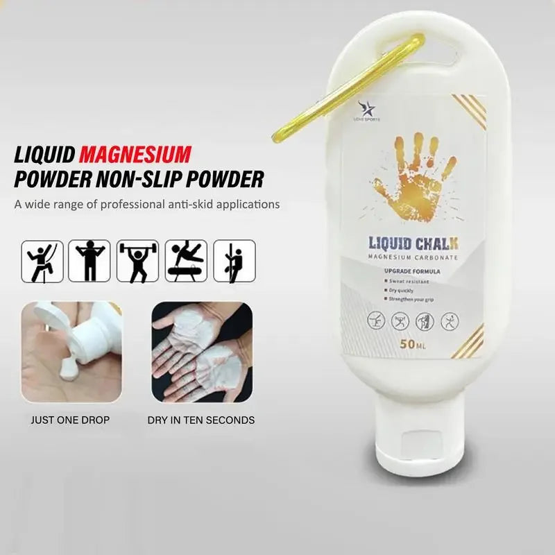 NEW 50/100/200ml Liquid Chalk Sports Magnesium Powder Fitness Weight Lifting Anti Slip Cream