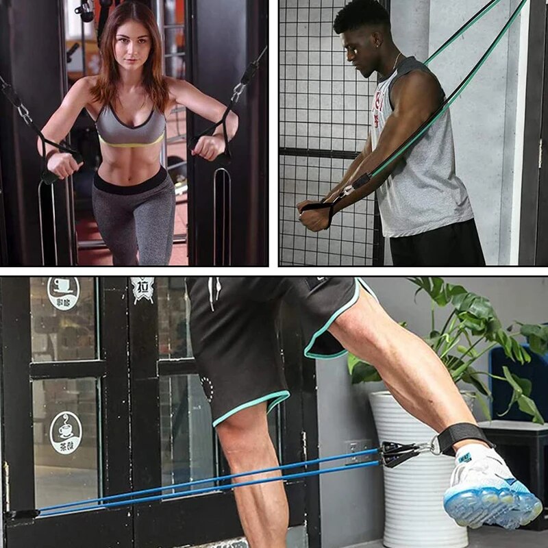 Resistance Bands With Handles for Workout For Men & Women, Strength Training Equipment At Home
