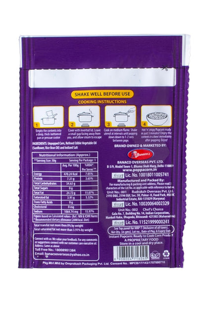 Instant Popcorn pouches naturally salted , 35g X 20 = 700g