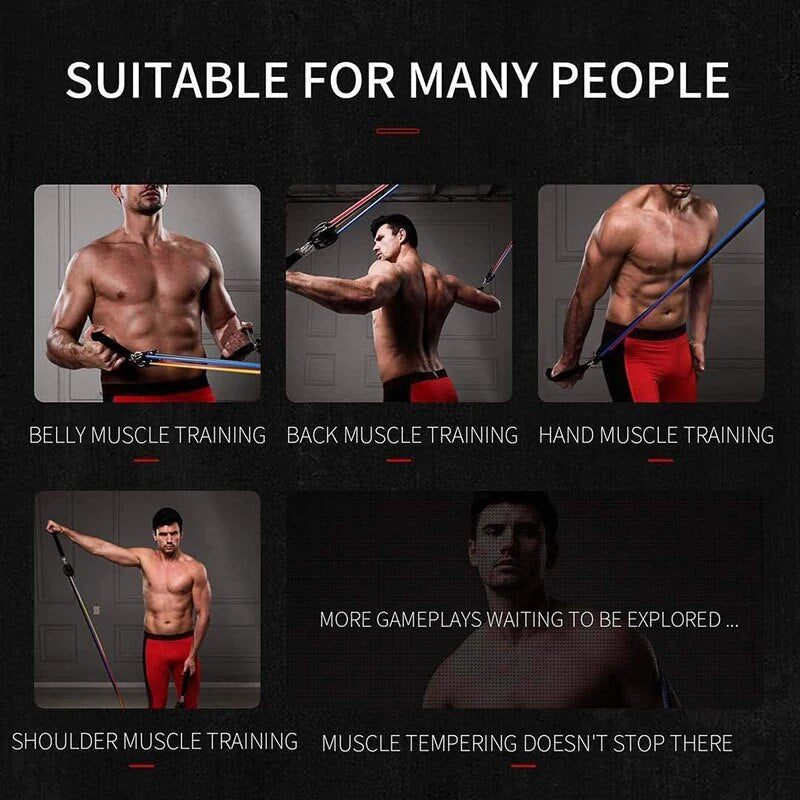Resistance Bands With Handles for Workout For Men & Women, Strength Training Equipment At Home